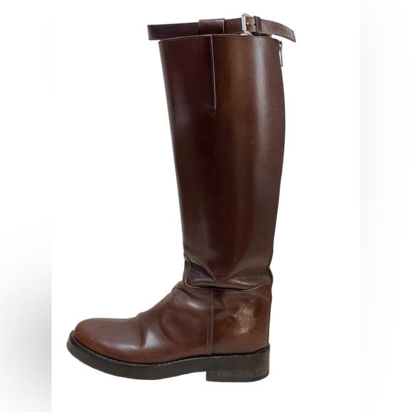 Ann Demeulemeester brown leather riding  boots - Picture 8 of 16